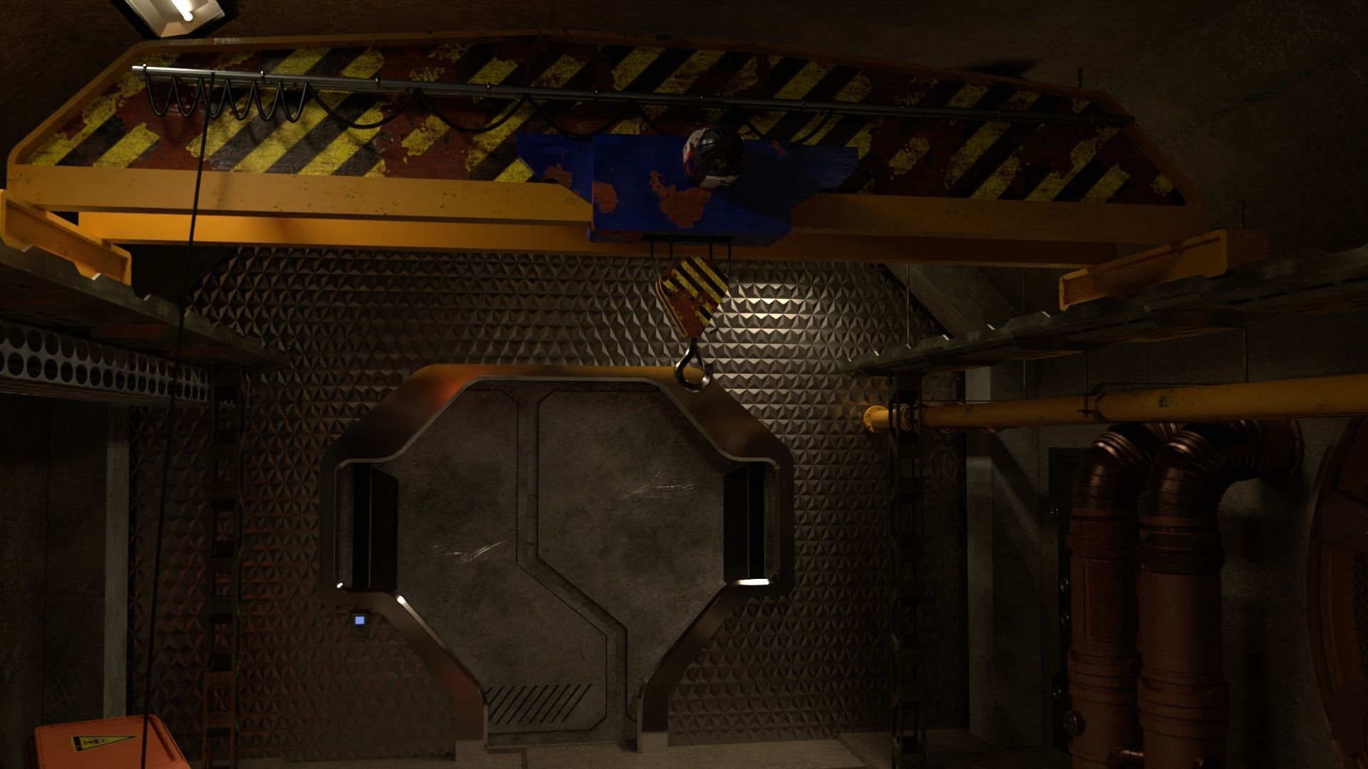 Sci-fi factory 3D model_13