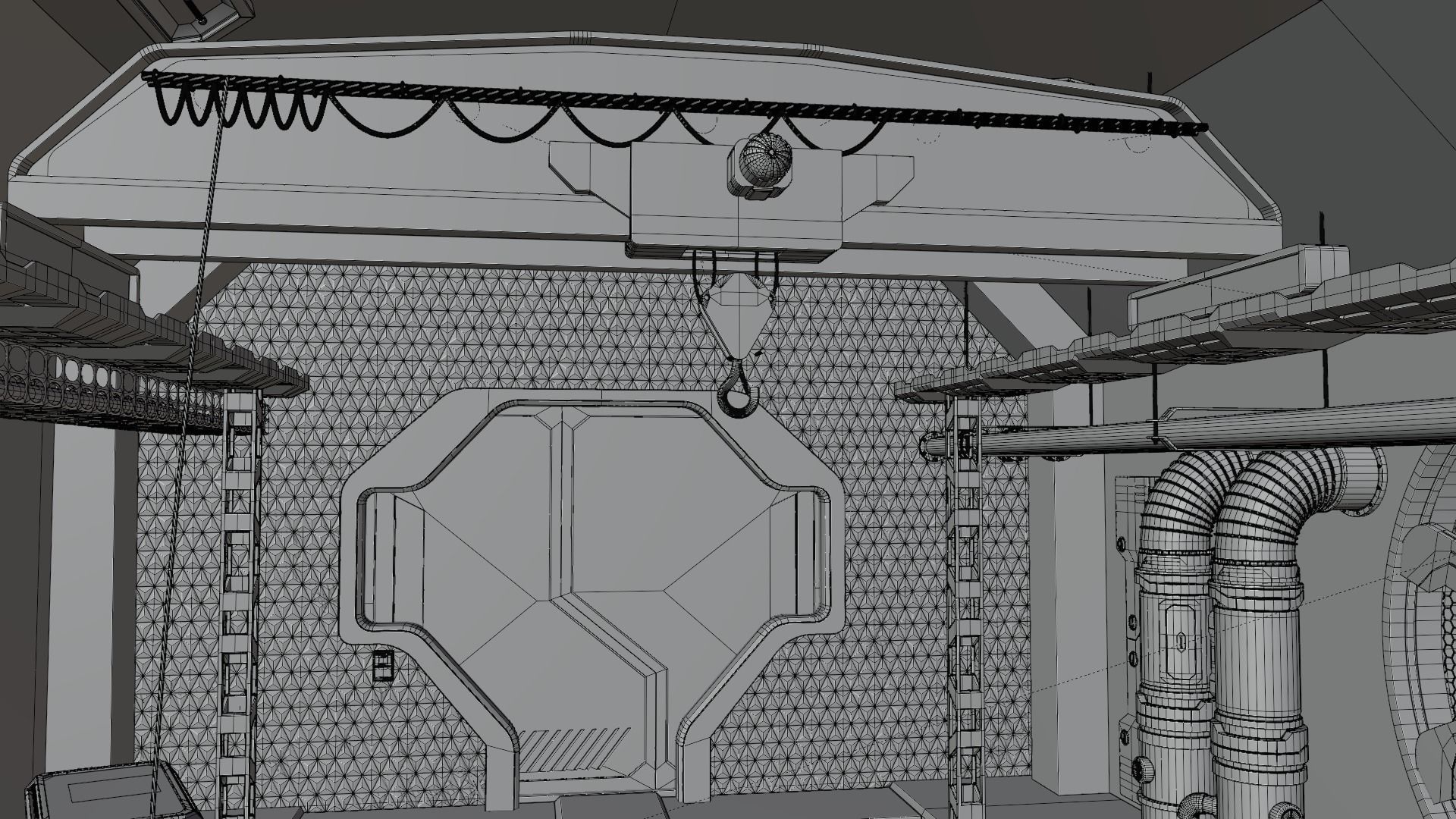 Sci-fi factory 3D model_29