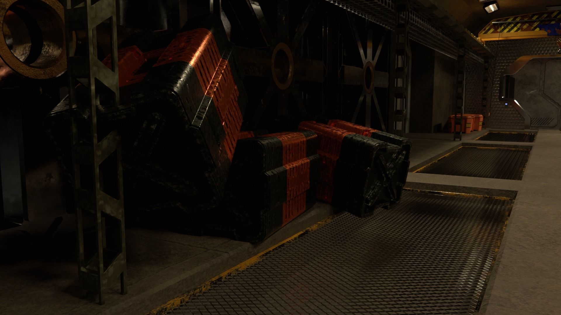 Sci-fi factory 3D model_7