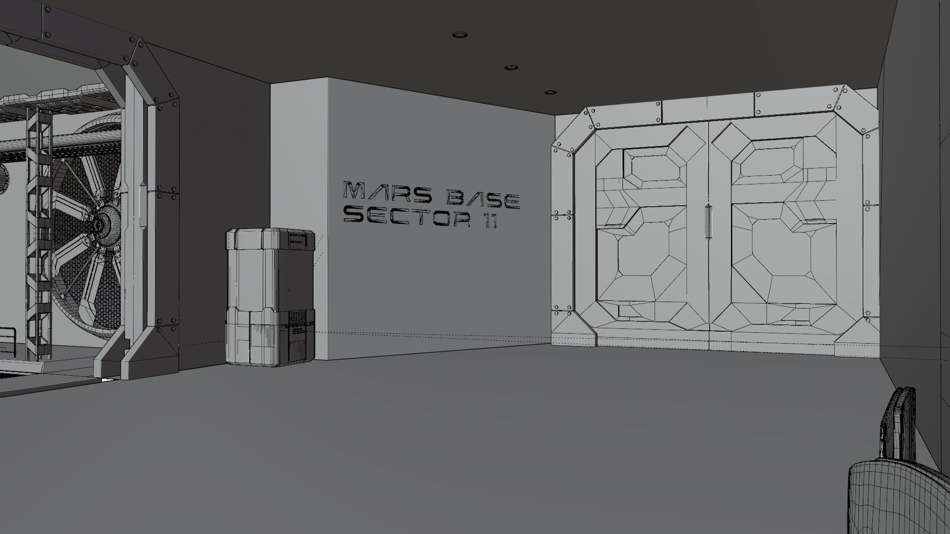 Sci-fi factory 3D model_20