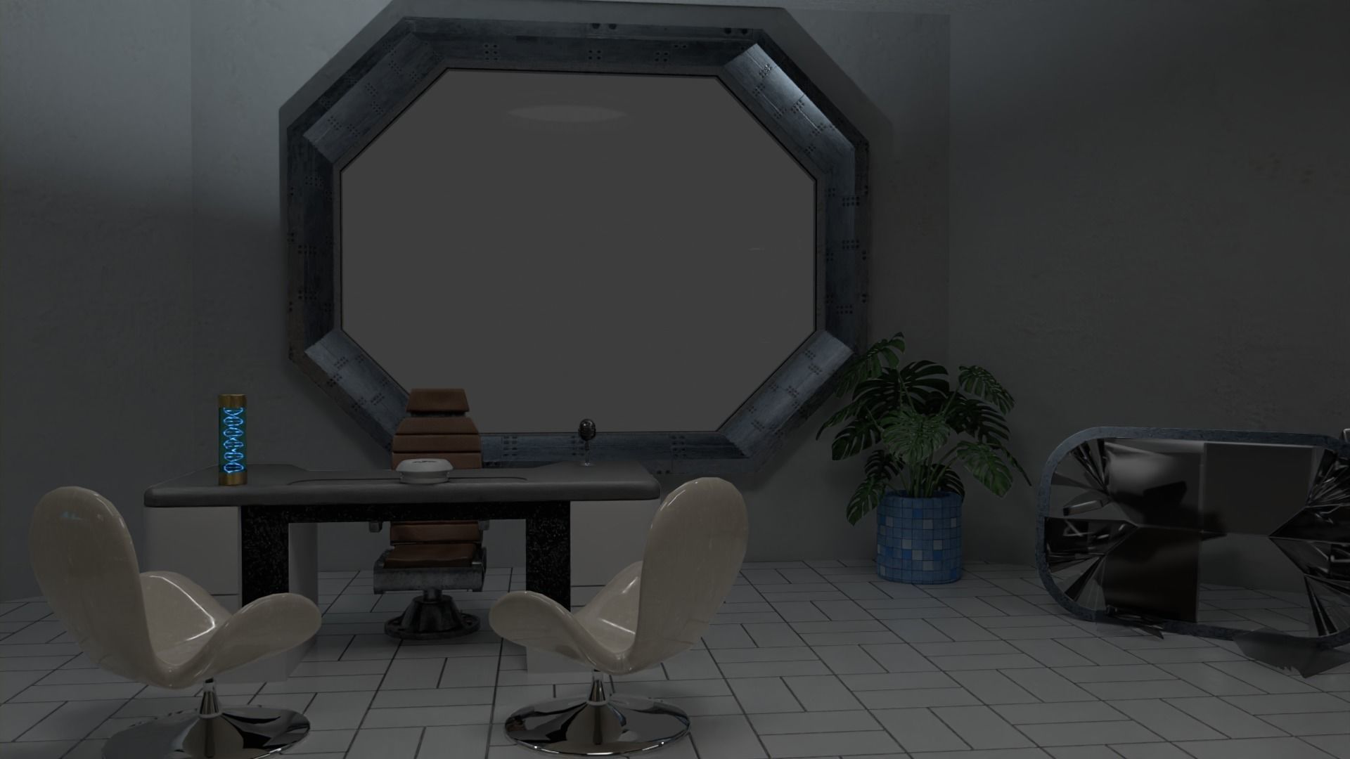 Sci-fi factory 3D model_14