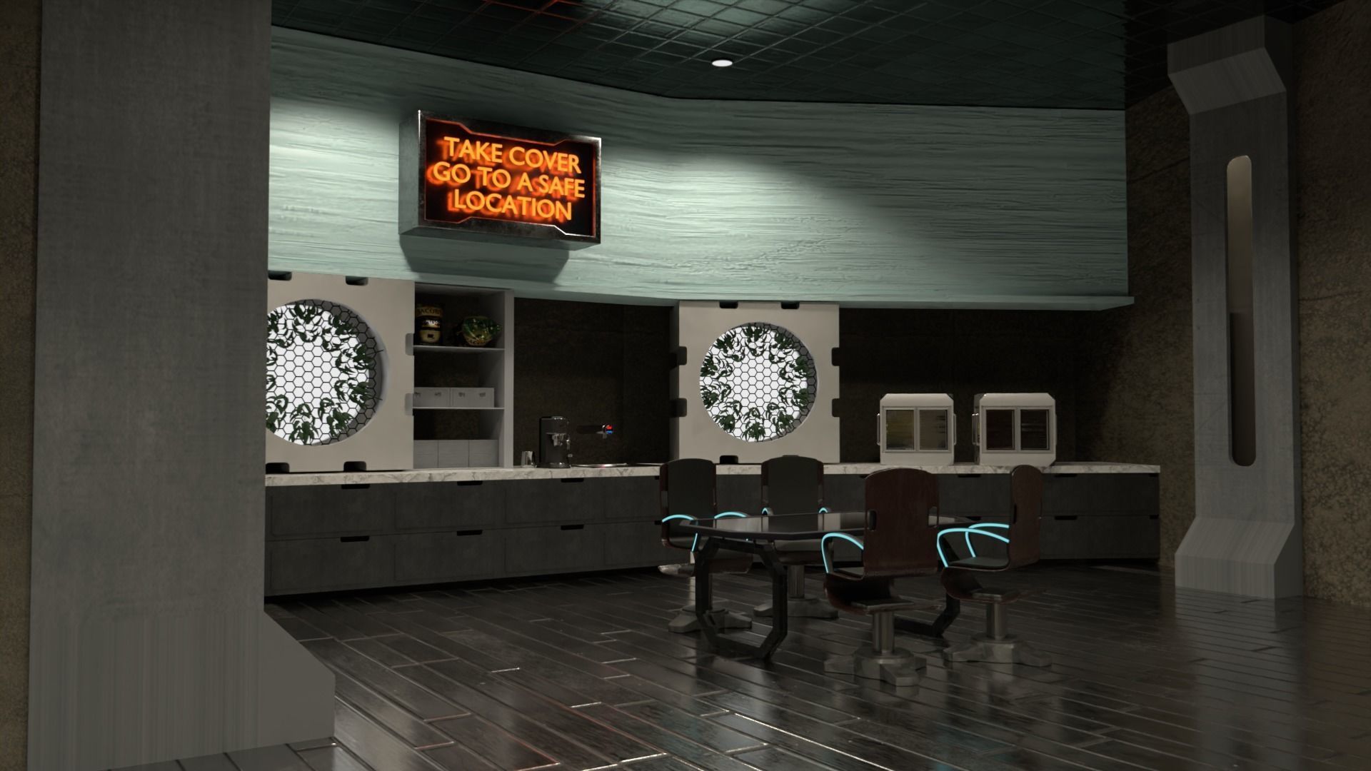 Sci-fi factory 3D model_2