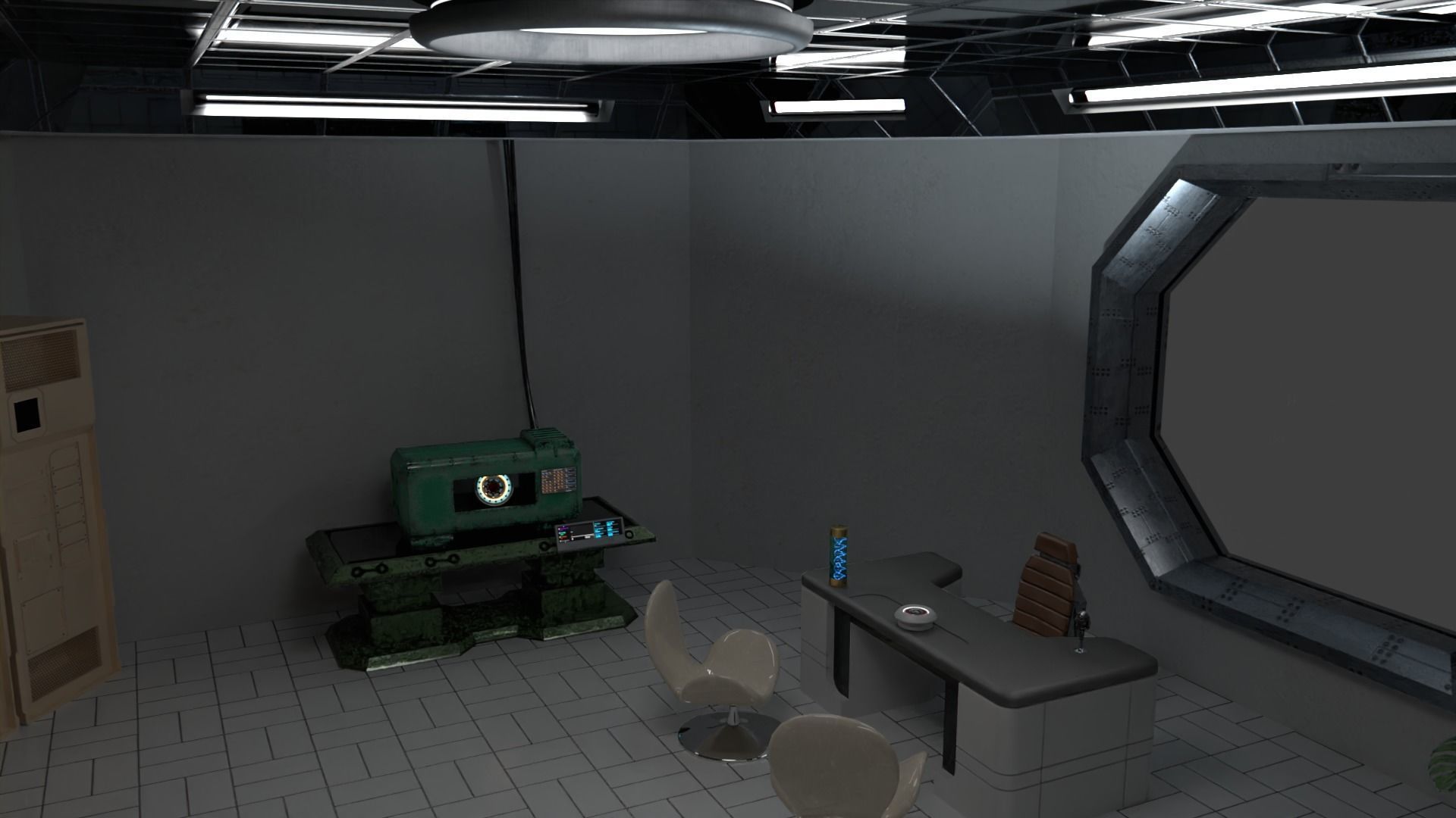 Sci-fi factory 3D model_17