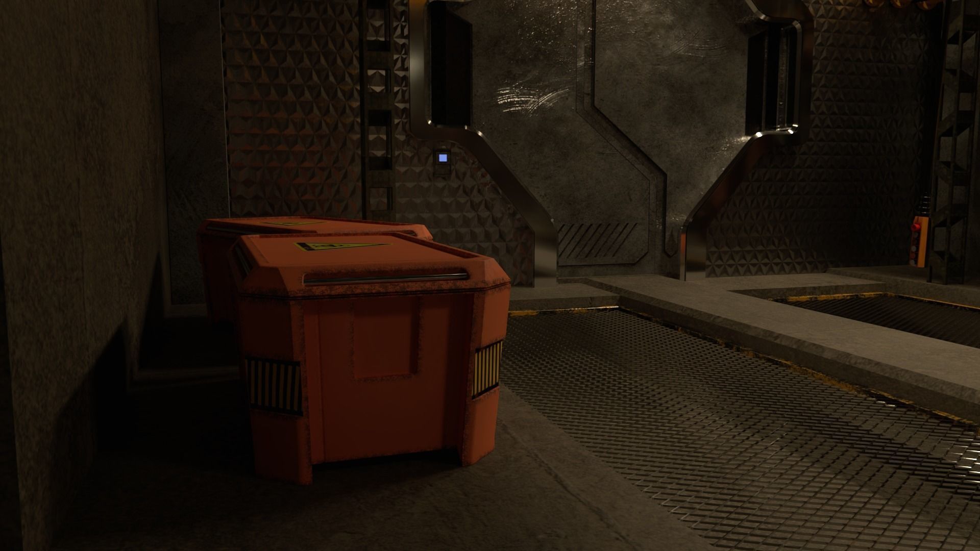 Sci-fi factory 3D model_9