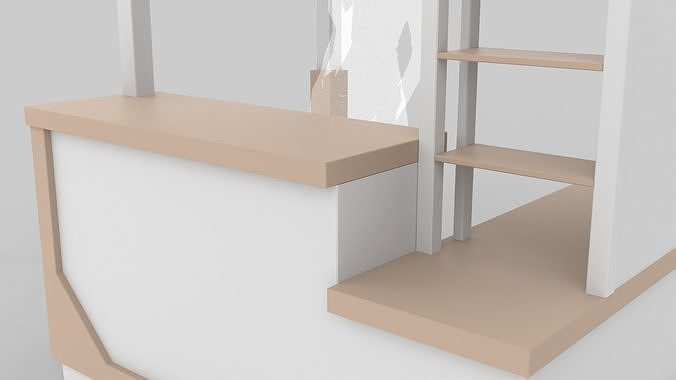 Pop Up Stall 3D model 7