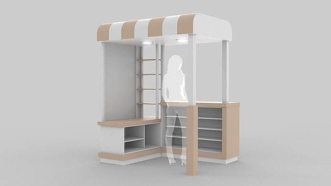 Pop Up Stall 3D model 4