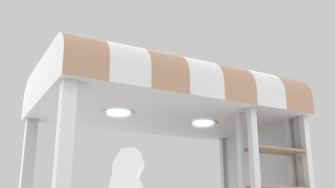 Pop Up Stall 3D model 5