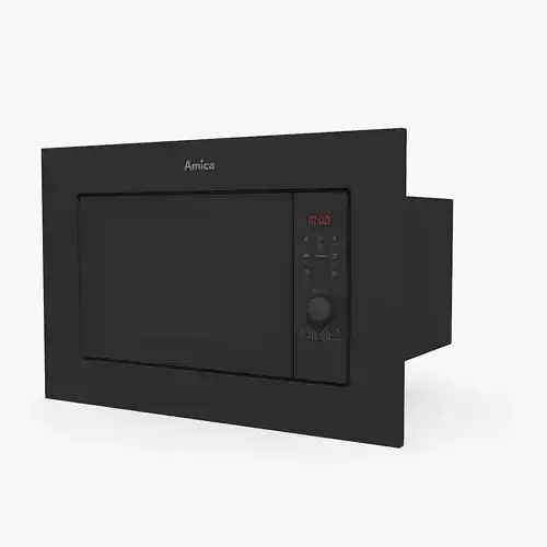 Microwave Amica AMGB20E2GB Black 3d Model Low-poly 3D model