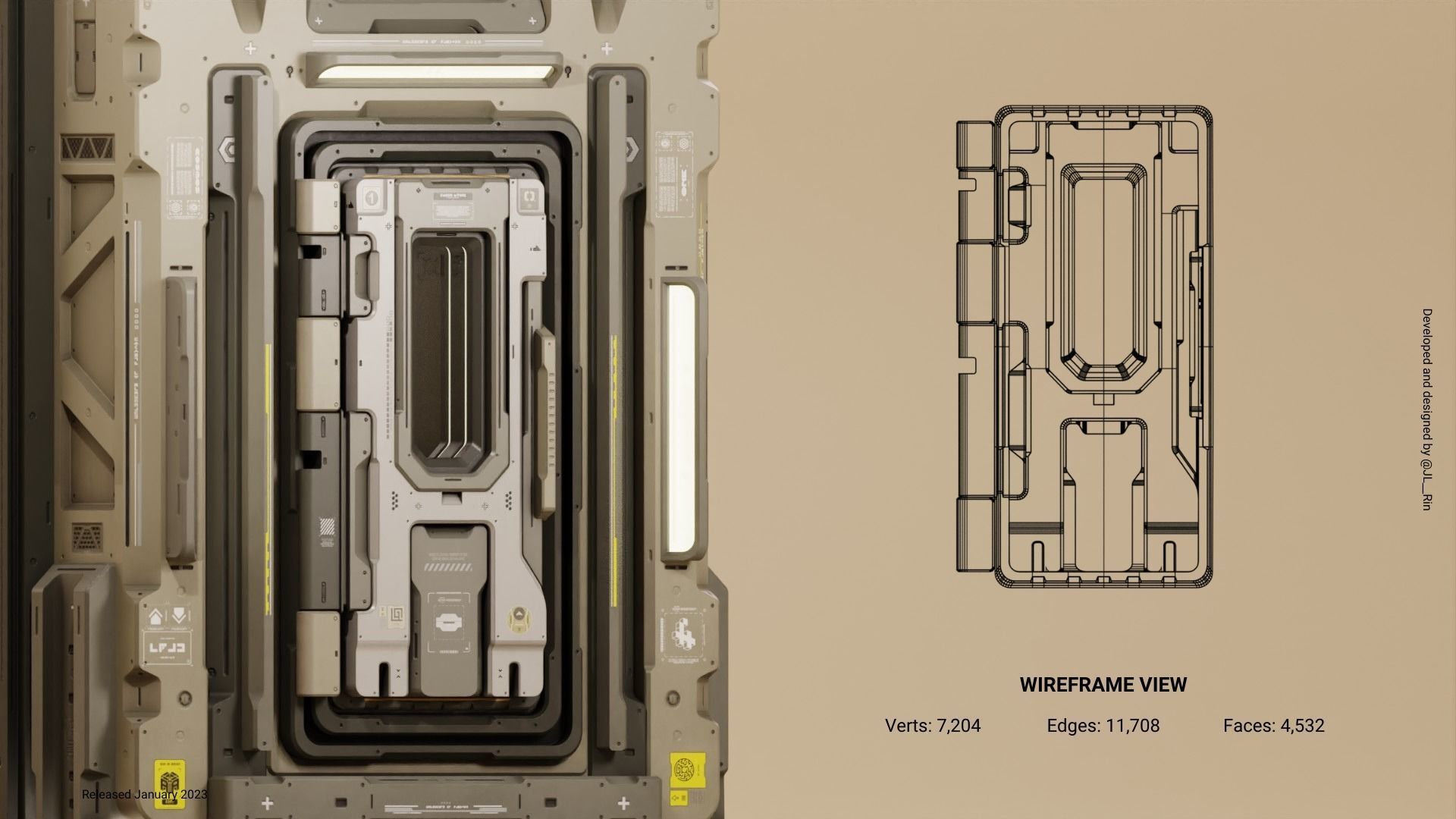 Sci-Fi Doors Vol II 3D model_2