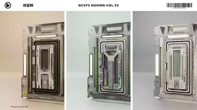Sci-Fi Doors Vol II 3D model