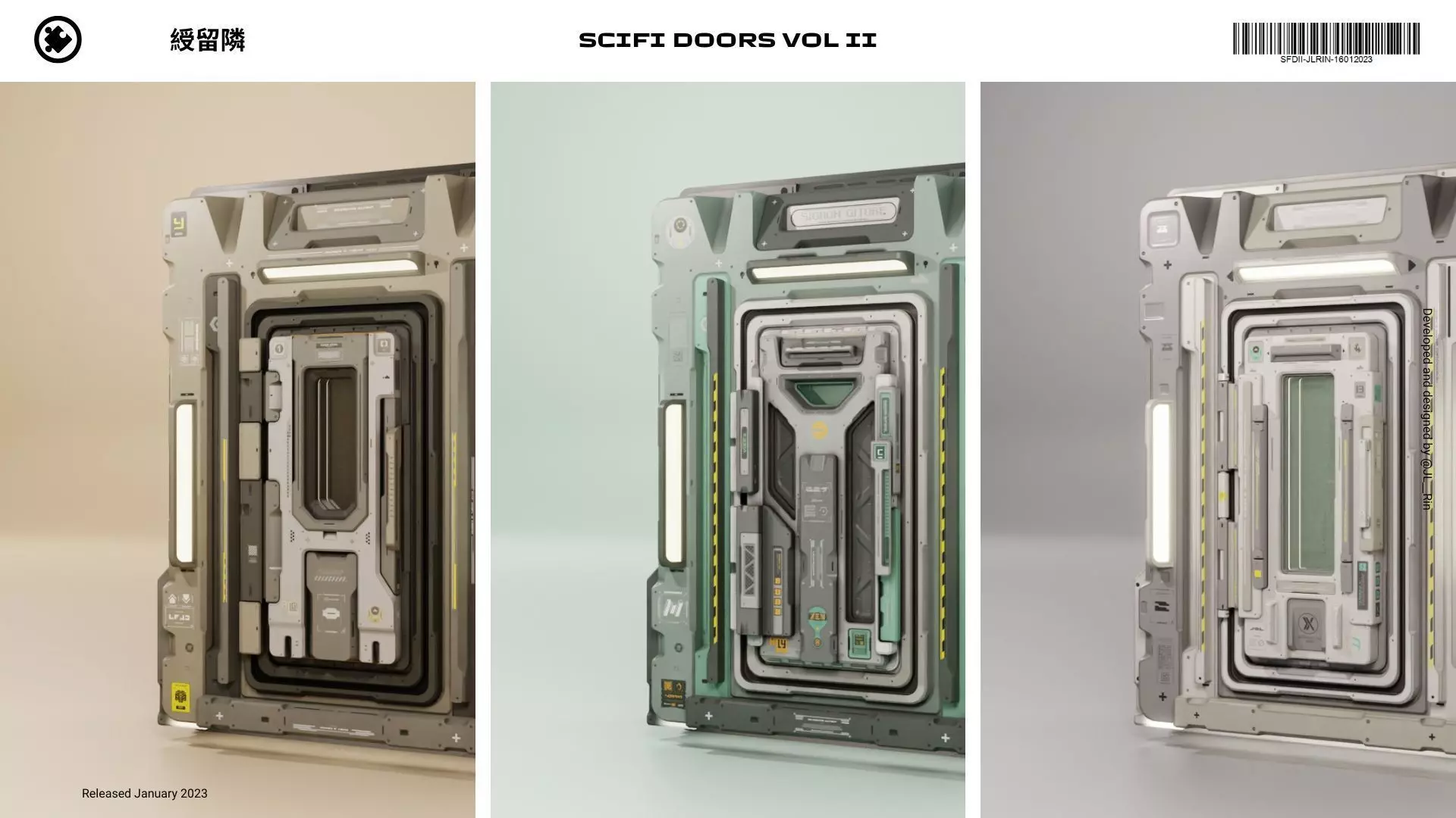 Sci-Fi Doors Vol II 3D model_0