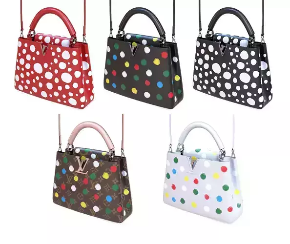 Louis Vuitton Bags Capucines  Yayoi Kusama  Low-poly 3D model
