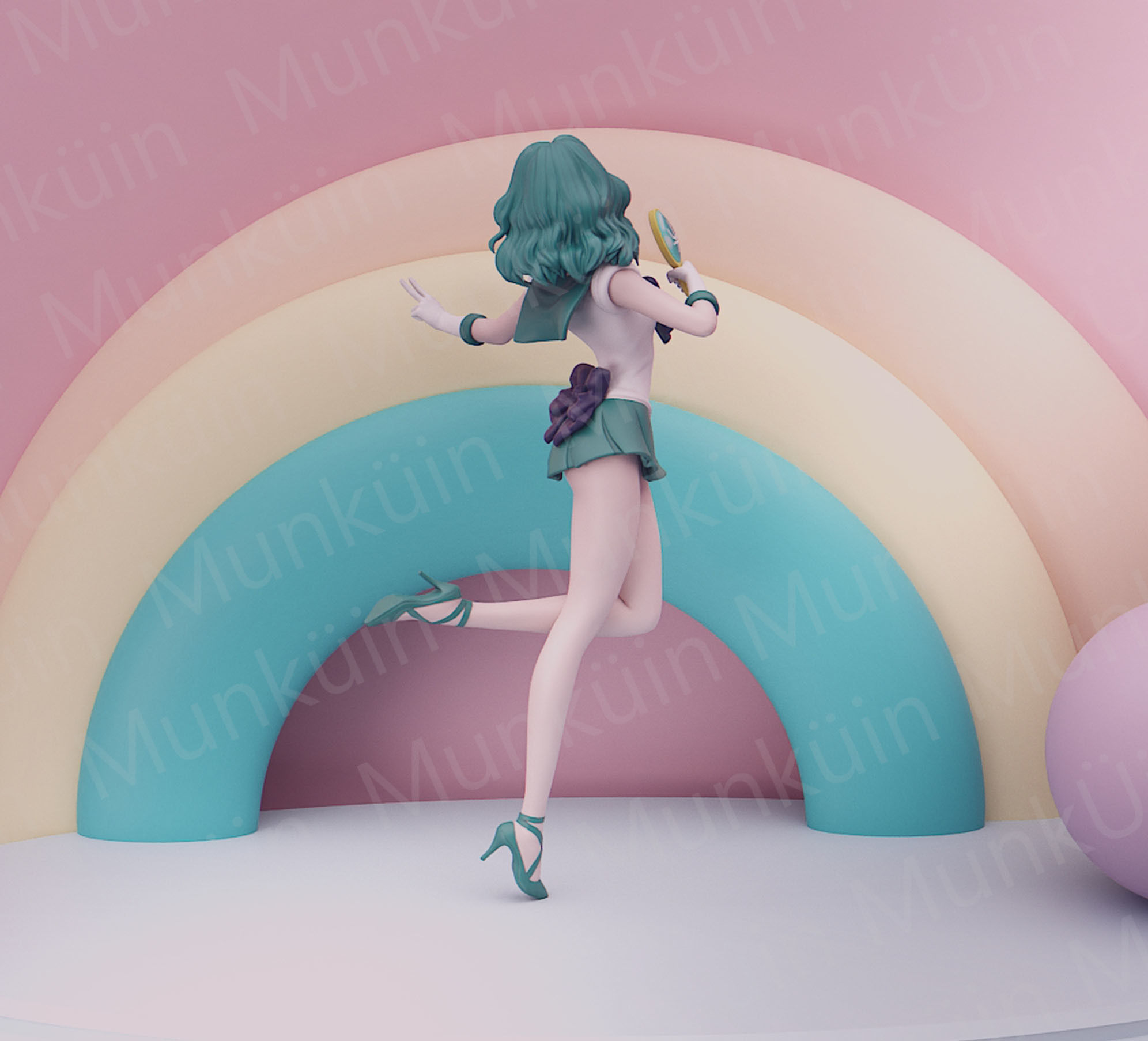 SailorNeptune Fan Art 3D print model_15