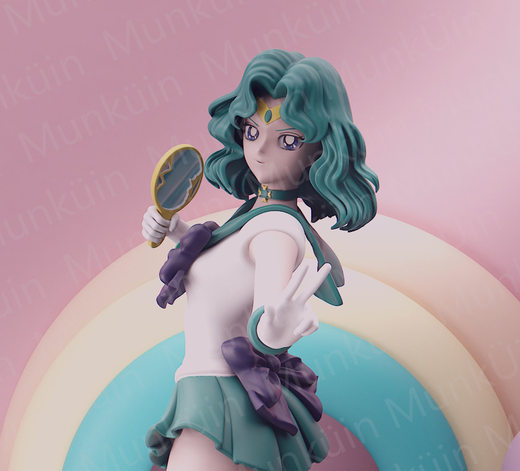 SailorNeptune Fan Art 3D print model_17