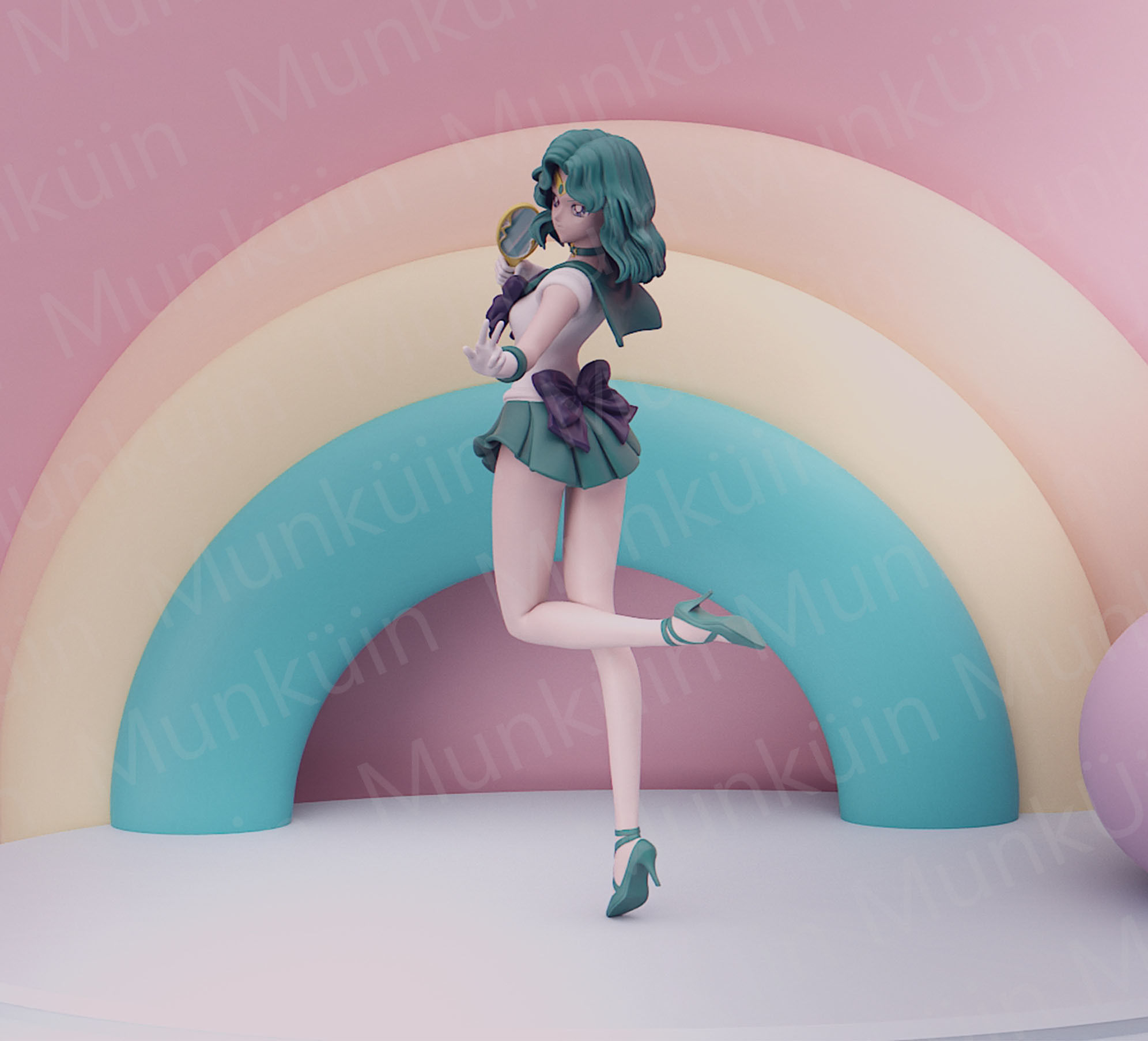 SailorNeptune Fan Art 3D print model_11