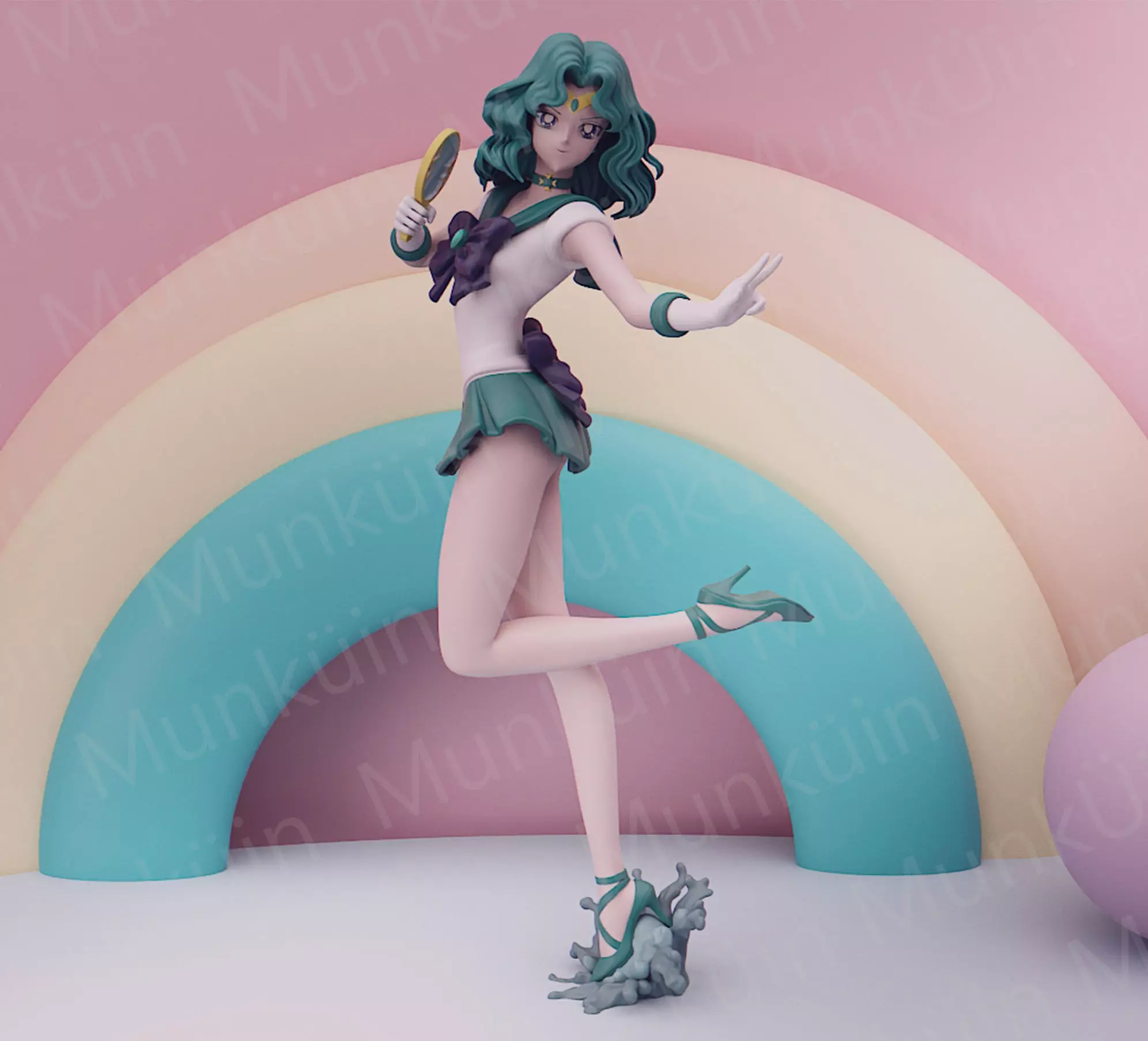 SailorNeptune Fan Art 3D print model_0