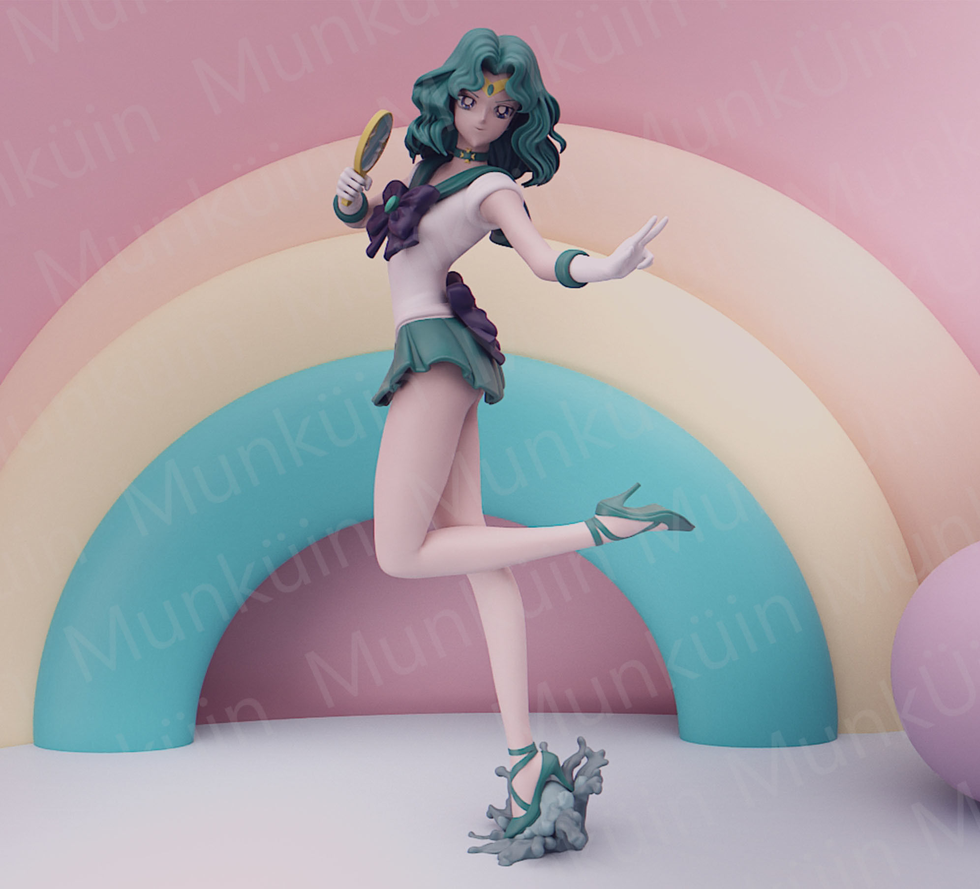 SailorNeptune Fan Art 3D print model_21