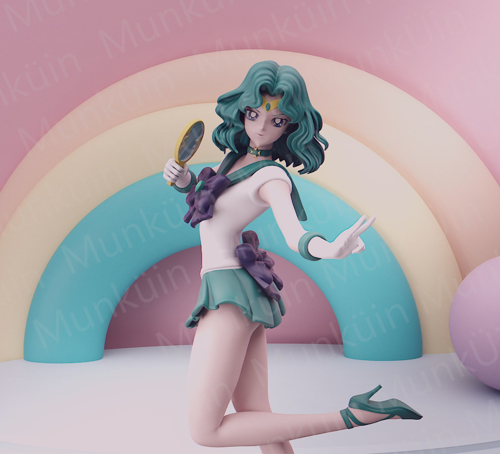 SailorNeptune Fan Art 3D print model_5