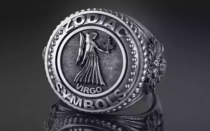 Zodiac Ring Virgo a01 3D print model