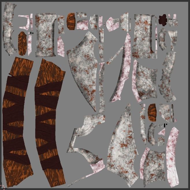 Stylized metal ax wooden handle Weapon PBR Low-poly Game Ready  Low-poly 3D model_9