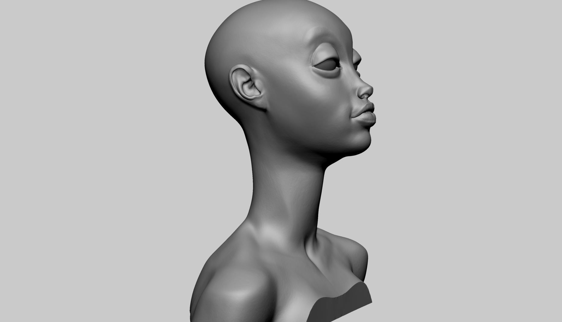 Stylized Female Head G 3D model_2