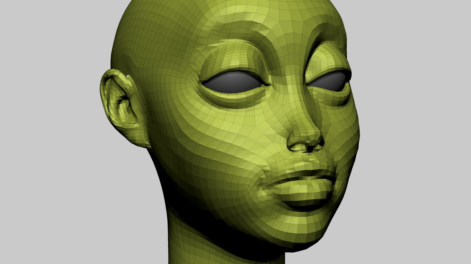 Stylized Female Head G 3D model_13