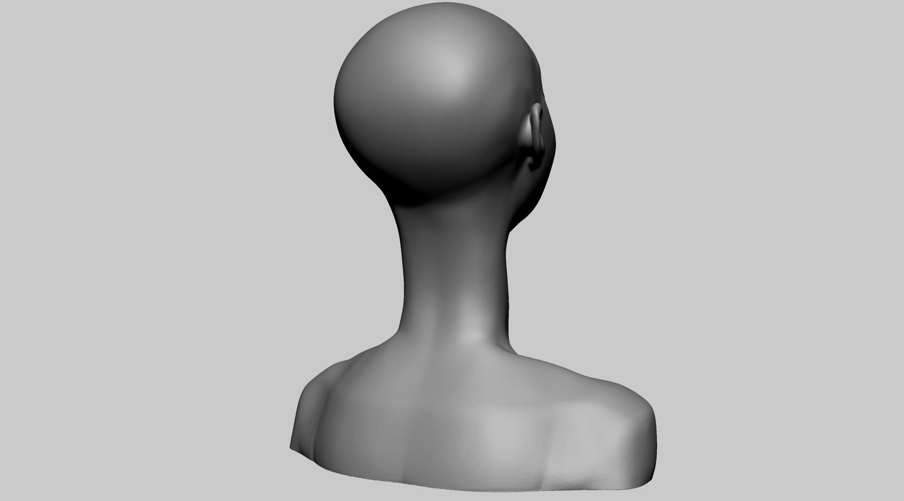 Stylized Female Head G 3D model_4