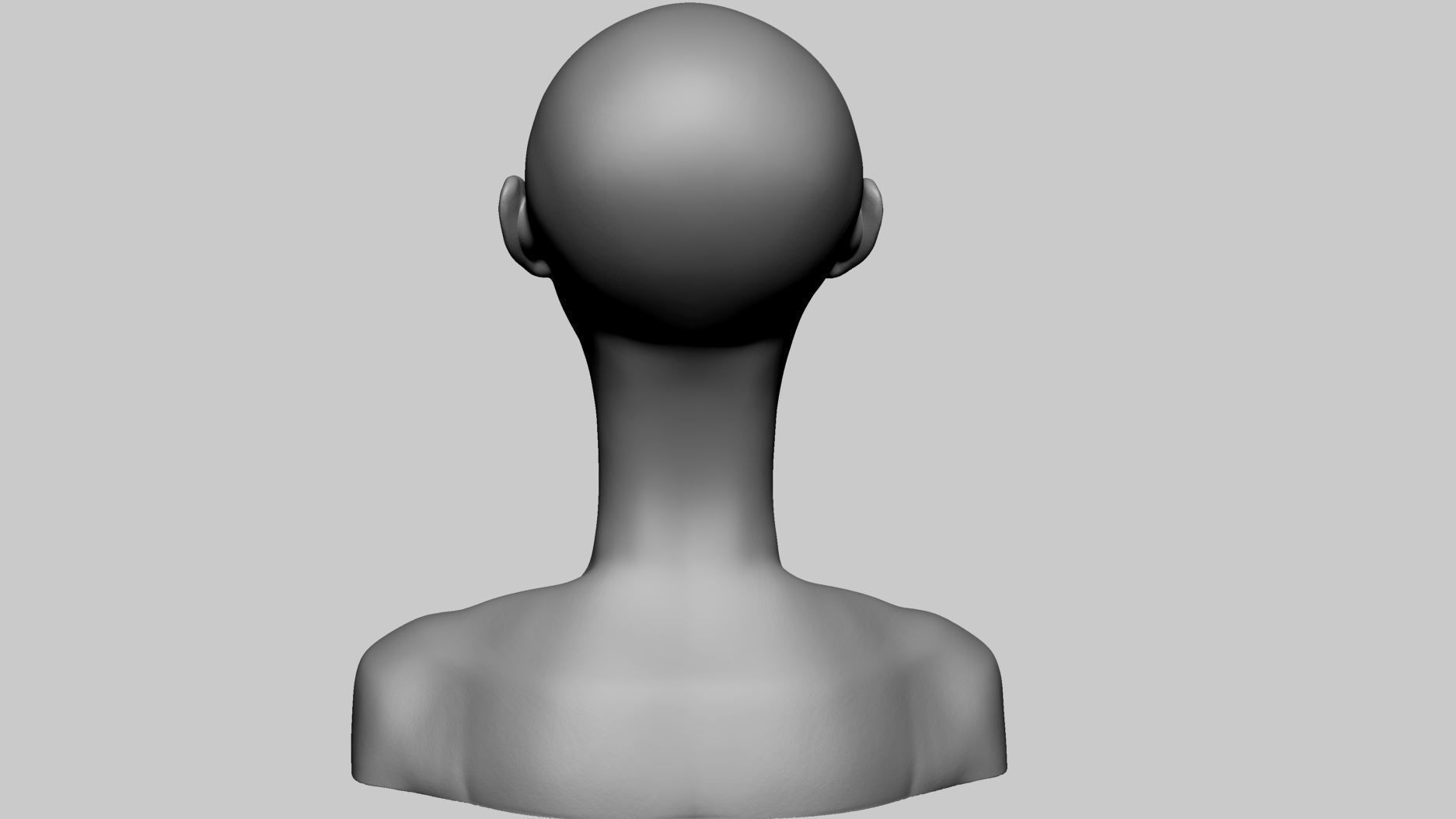 Stylized Female Head G 3D model_5