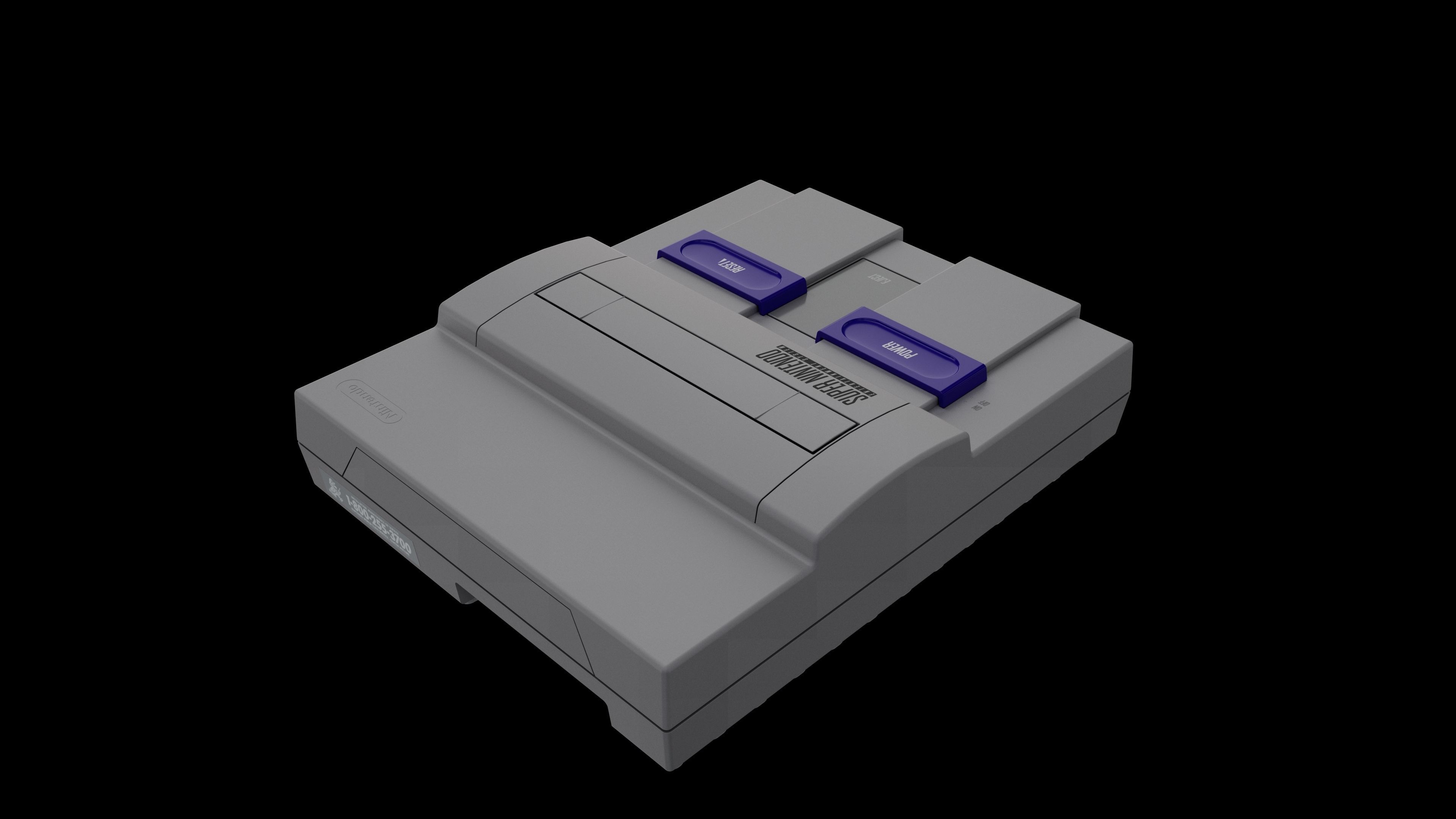 Super Nintendo 3D model_1