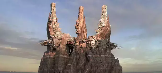 Alien Cliff Shards 2 models 