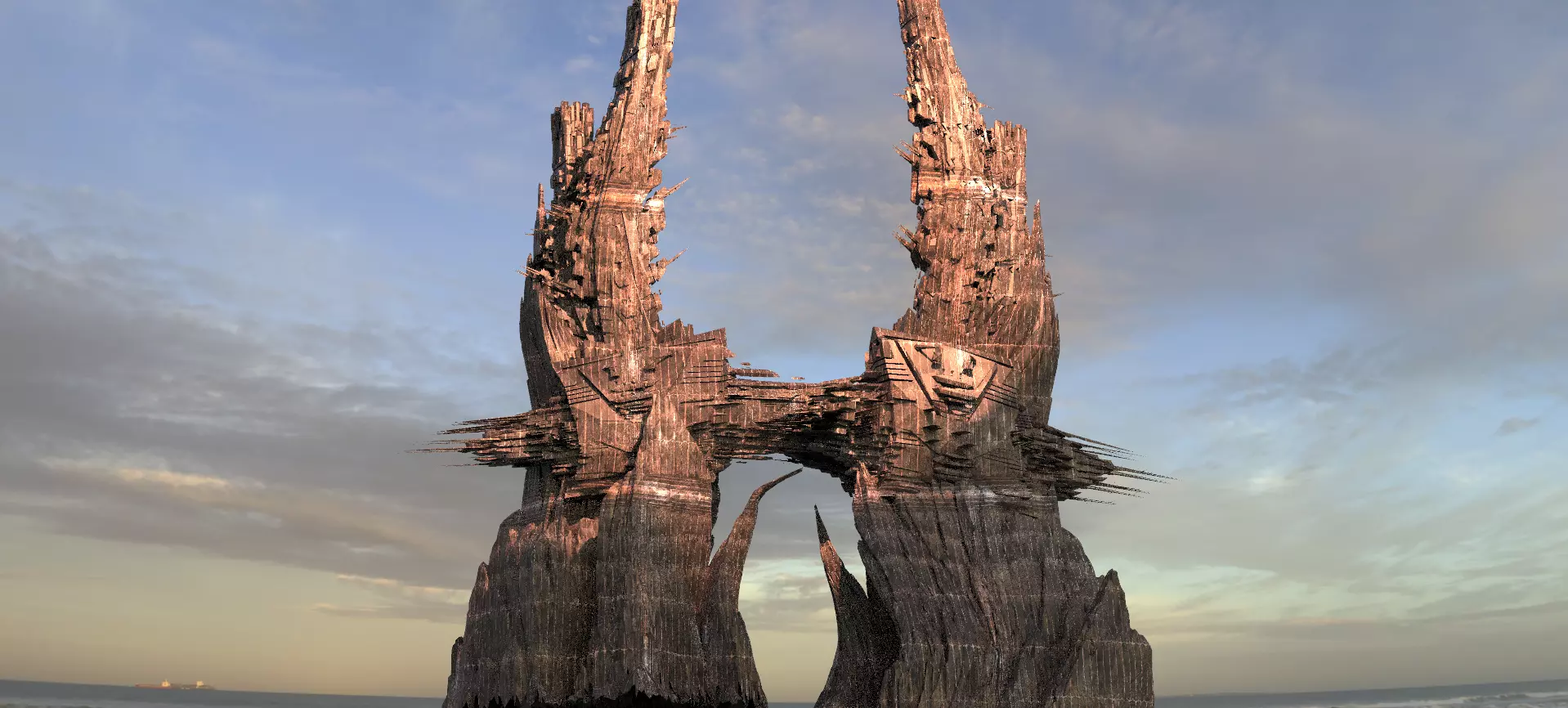 Alien Cliff Shards 9 3D model