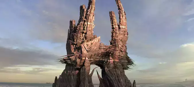 Alien Deity Monolith Shard 1 3D model