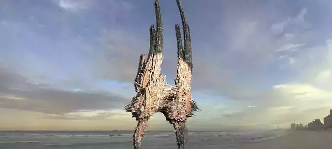 Alien Monolith Shard Arch 3D model