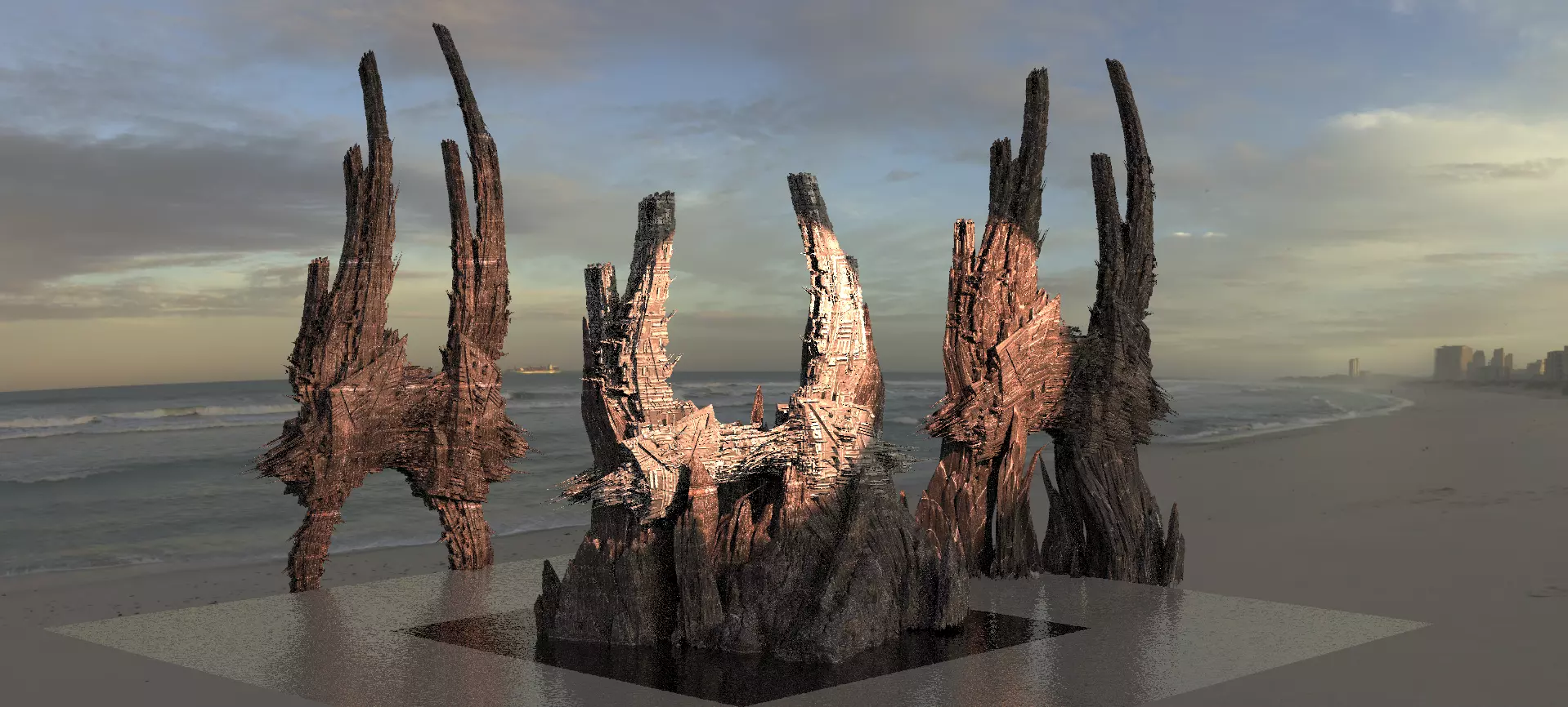 Alien Monolith Shard Archways  3D model_0