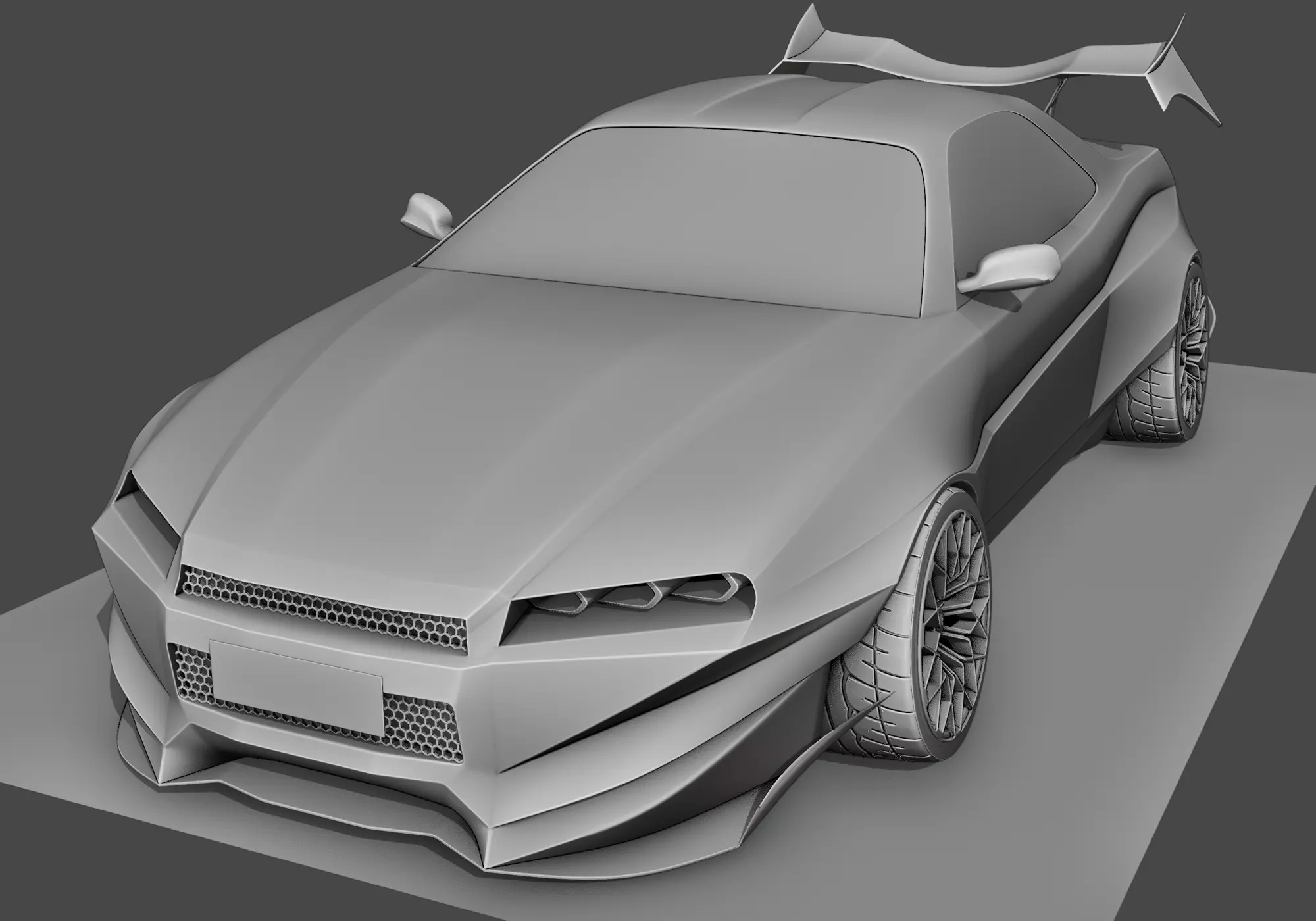 Skyline E34 concept or tuning project Free 3D model