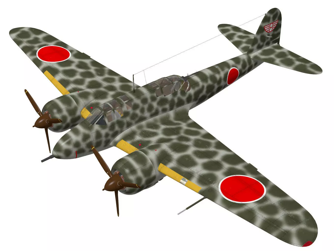 Kawasaki Ki-45 Kai Toryu 3D model_0