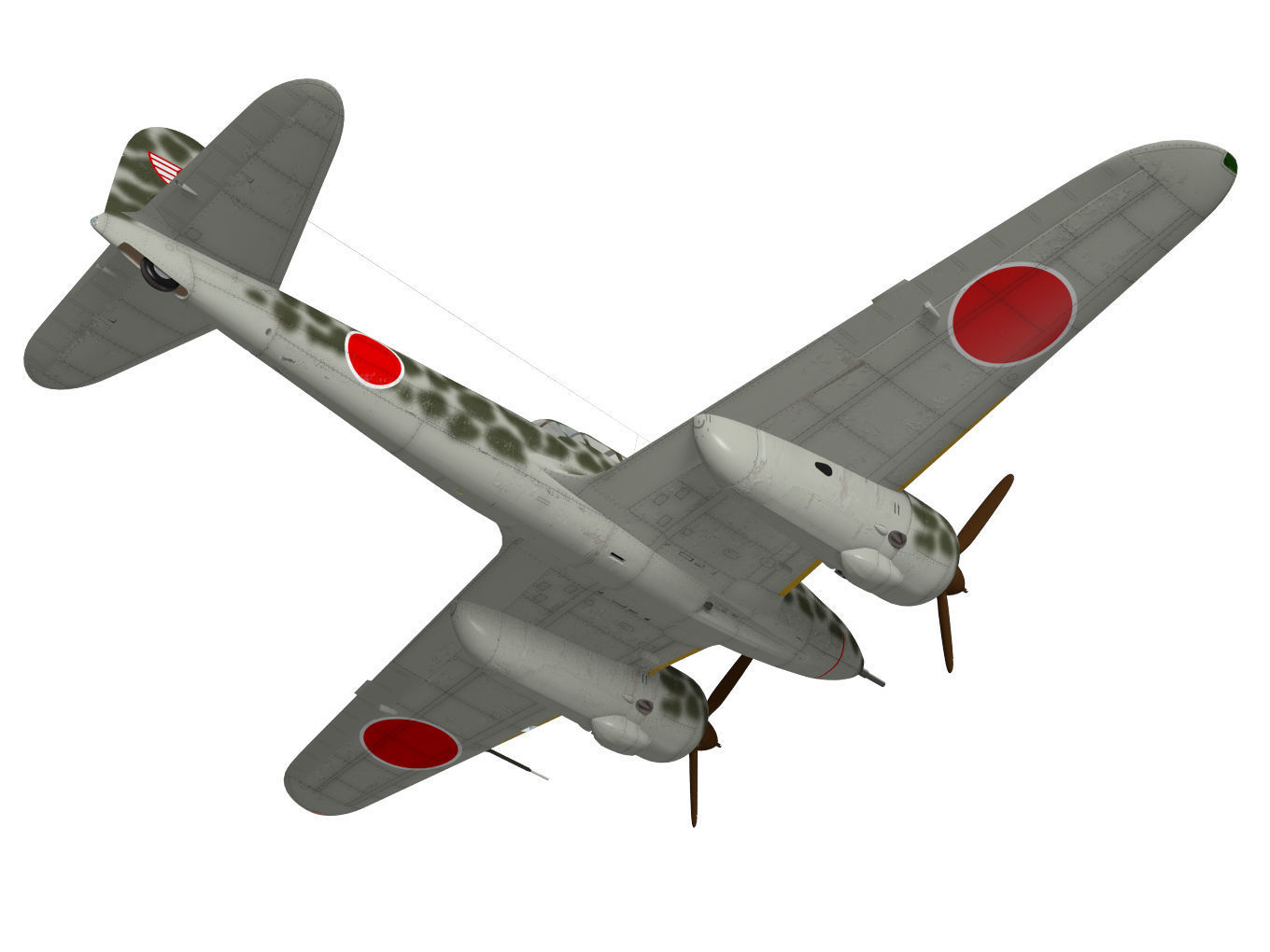 Kawasaki Ki-45 Kai Toryu 3D model_4