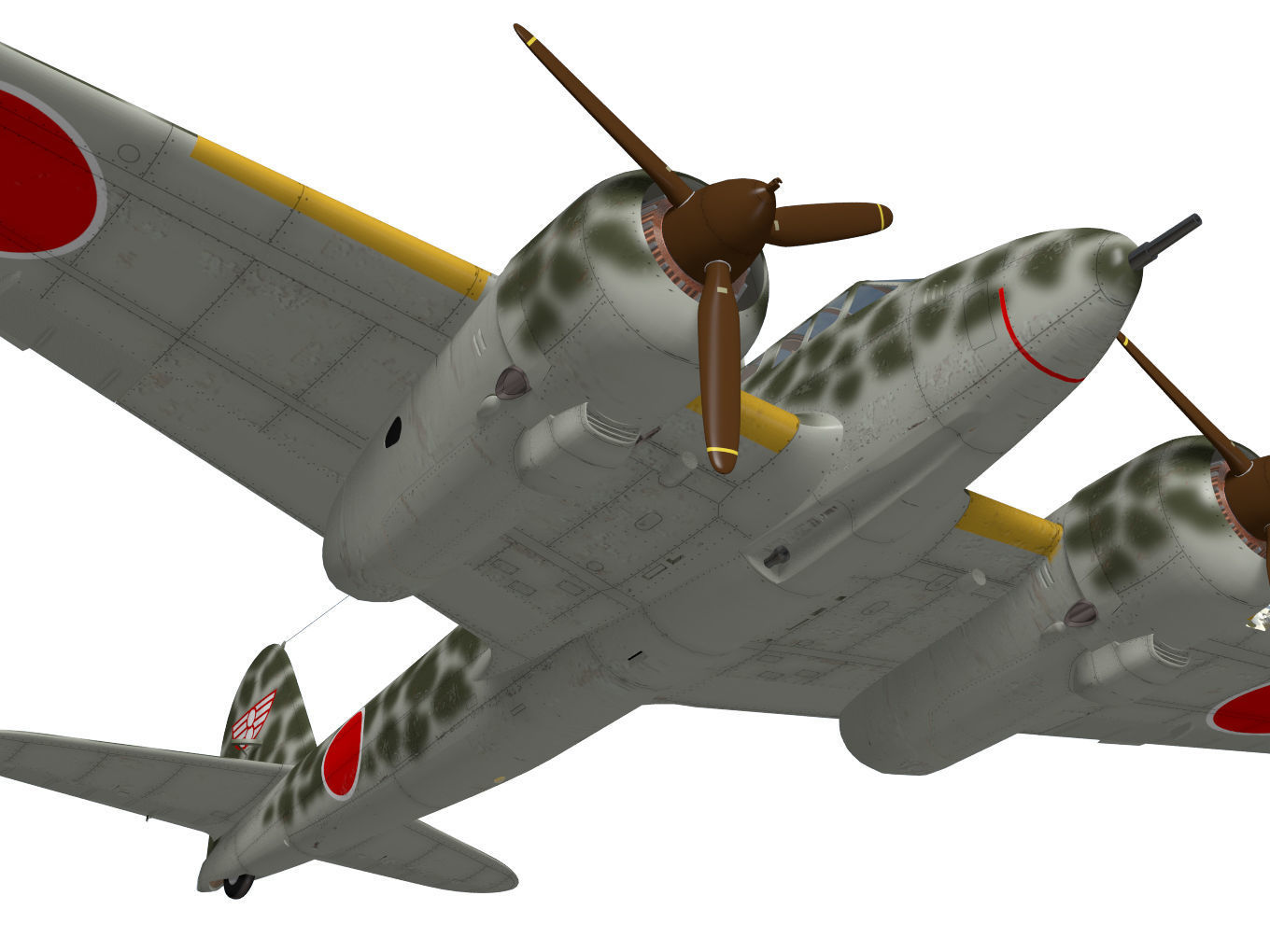 Kawasaki Ki-45 Kai Toryu 3D model_3
