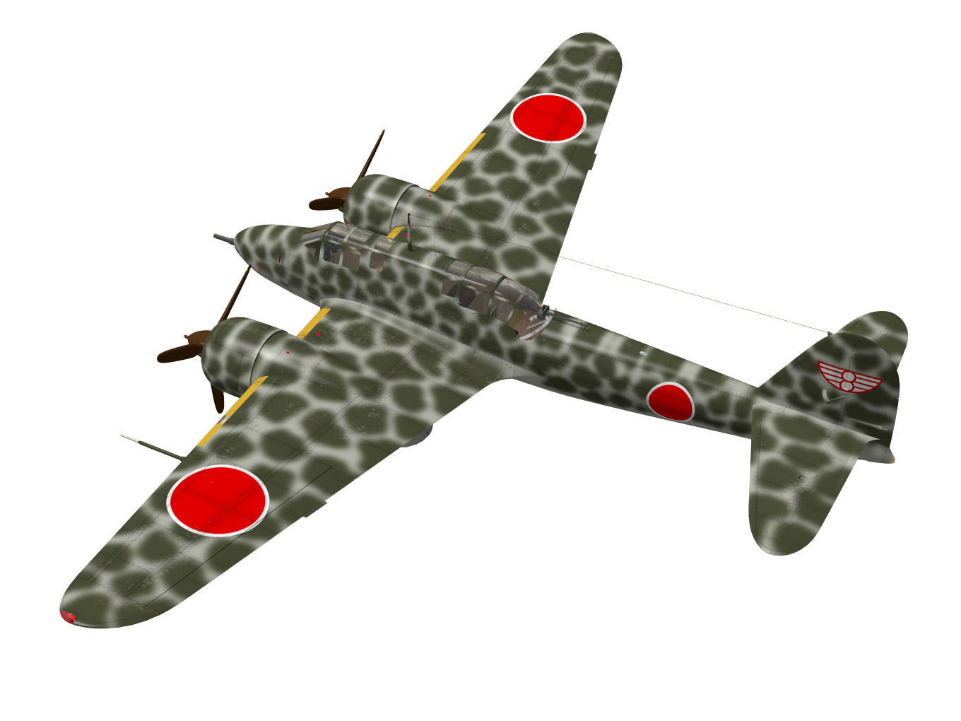 Kawasaki Ki-45 Kai Toryu 3D model_1