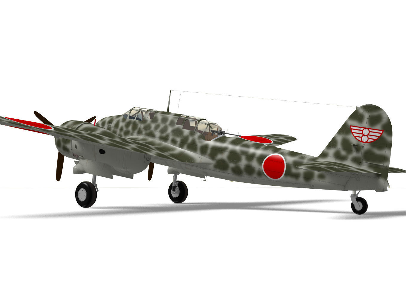 Kawasaki Ki-45 Kai Toryu 3D model_6
