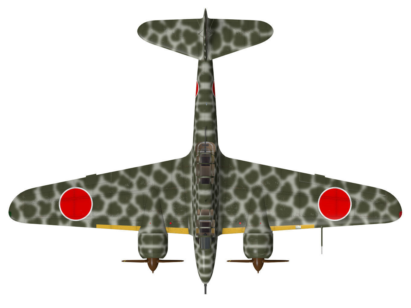 Kawasaki Ki-45 Kai Toryu 3D model_11
