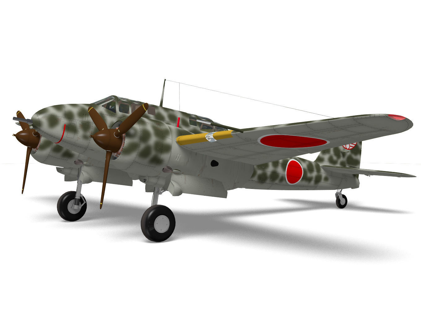 Kawasaki Ki-45 Kai Toryu 3D model_5
