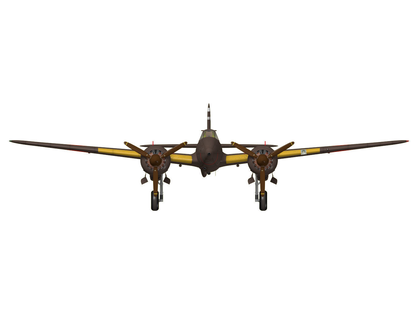Kawasaki Ki-45 Kai Toryu 3D model_10