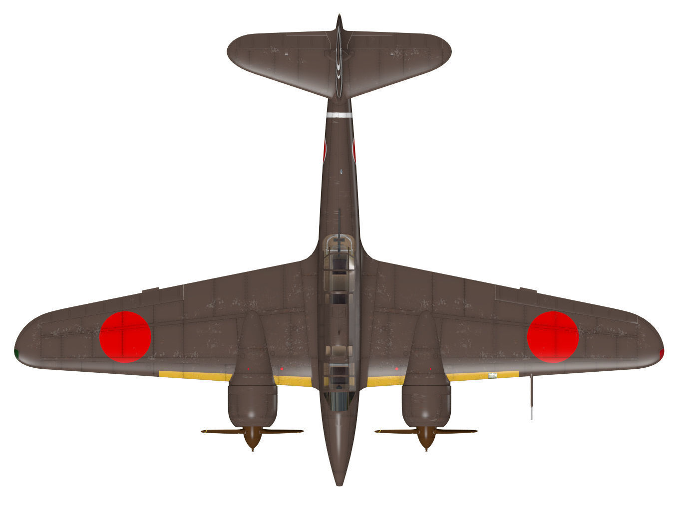 Kawasaki Ki-45 Kai Toryu 3D model_11