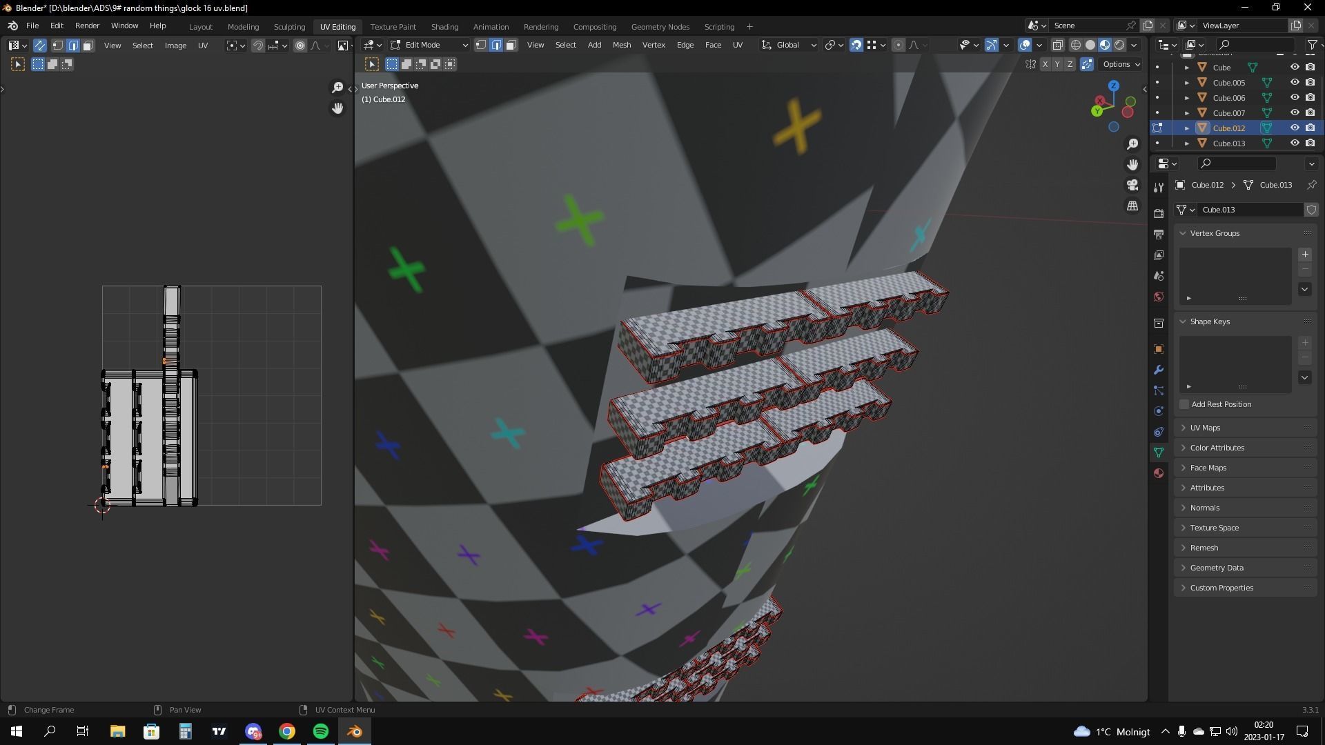 Glock 17 Low-poly 3D model_7