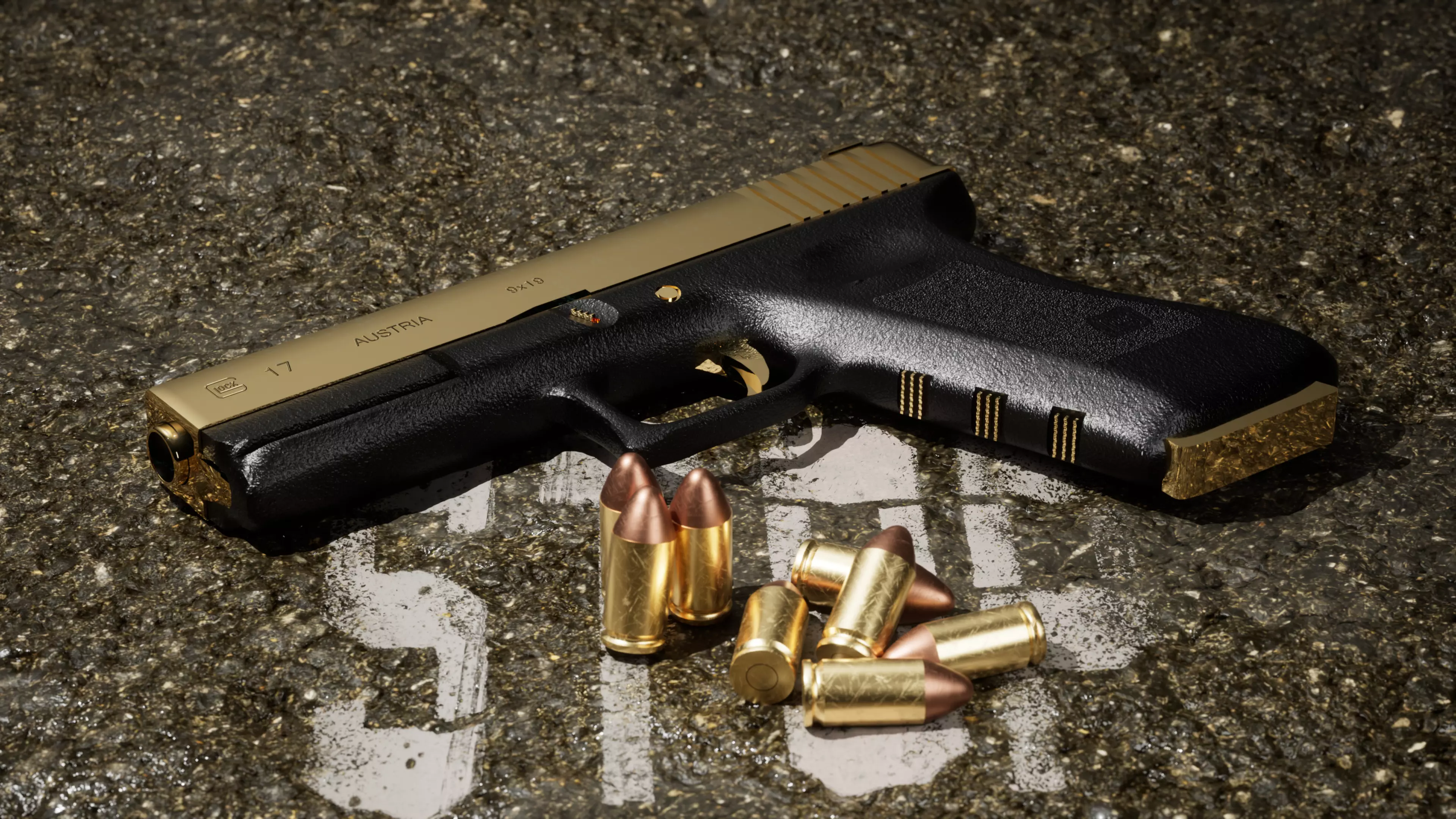 Glock 17 Low-poly 3D model_0