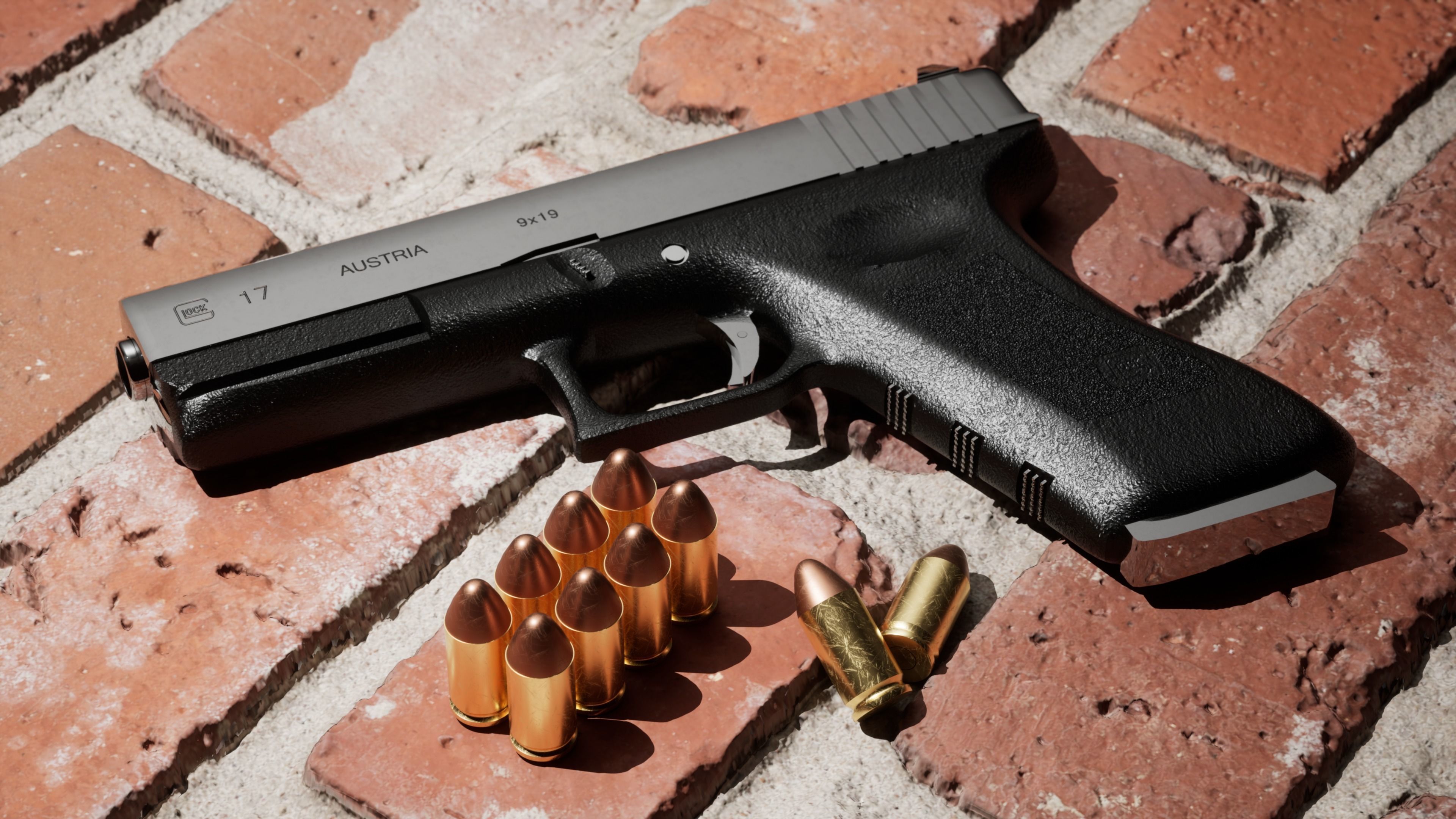 Glock 17 Low-poly 3D model_1