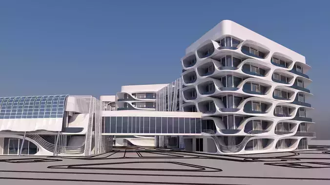 0063 - Medical Building - 2Ds Plans - 3Ds Files 3D model