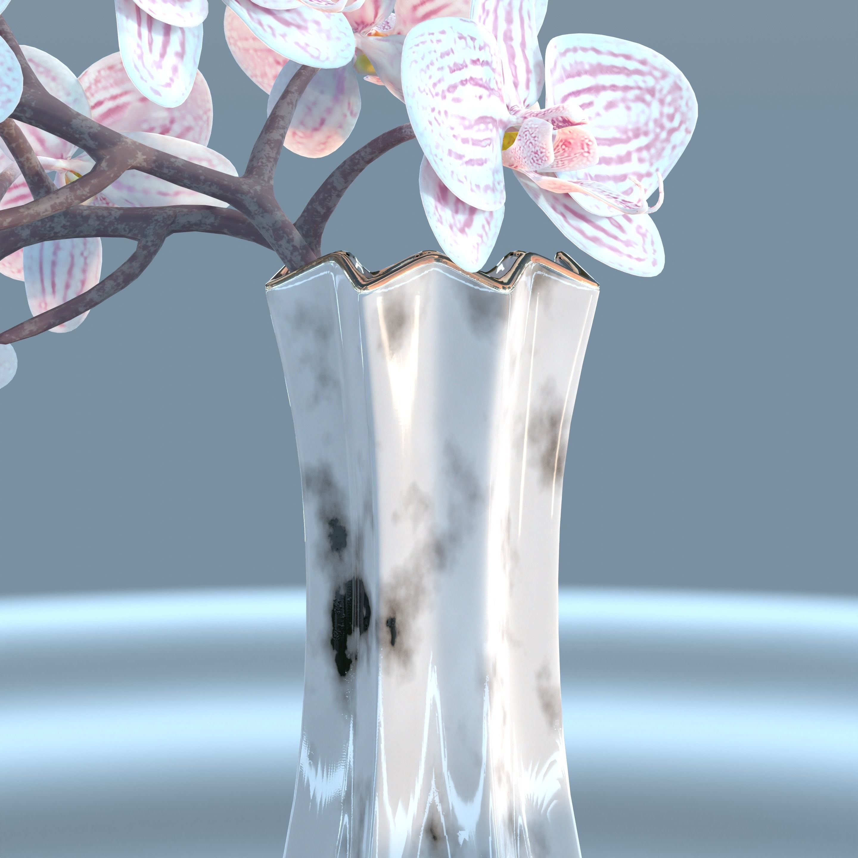 Moth Orchids Jar 3D model_20