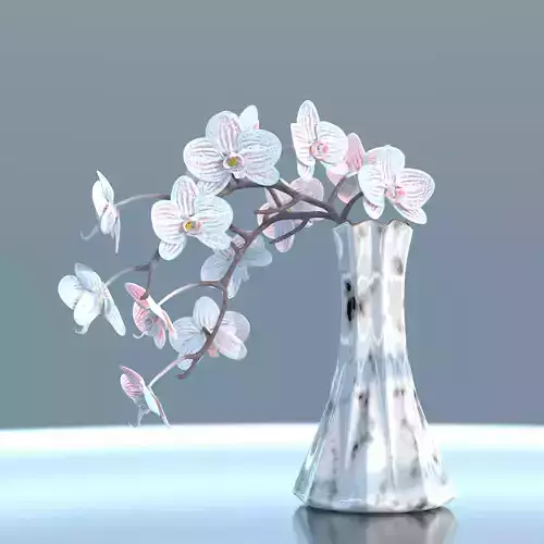 Moth Orchids Jar 3D model